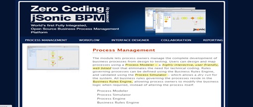 فهرست نرم‌افزارهای رایگان BPMS (Open Source BPM)